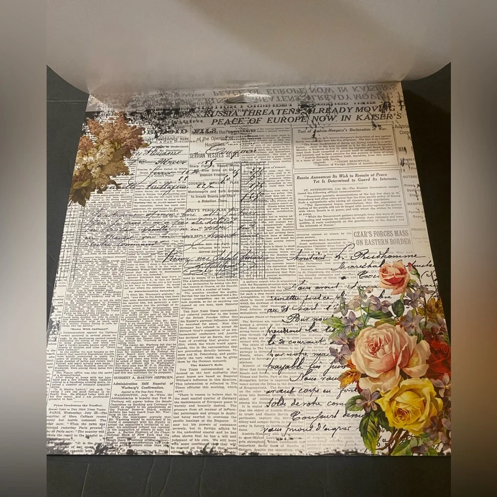 Dress My Craft WHISPERING LOVE 12x12 scrapbook paper pad MISSING ONE DESIGN